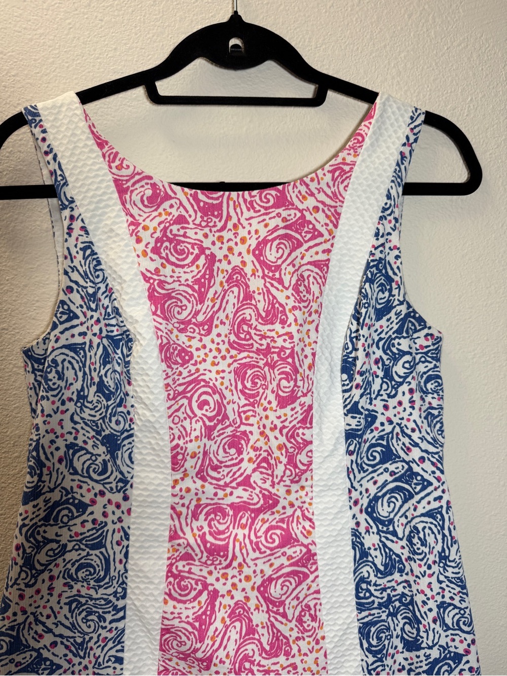 Lilly Pulitzer Shift Dress 4 Cotton Seacock Blue Pink Starfish Seashell Nautical - Picture 2 of 11